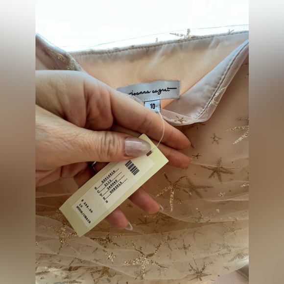 Joanna August mesh star sparkle midi dress - Picture 9 of 10